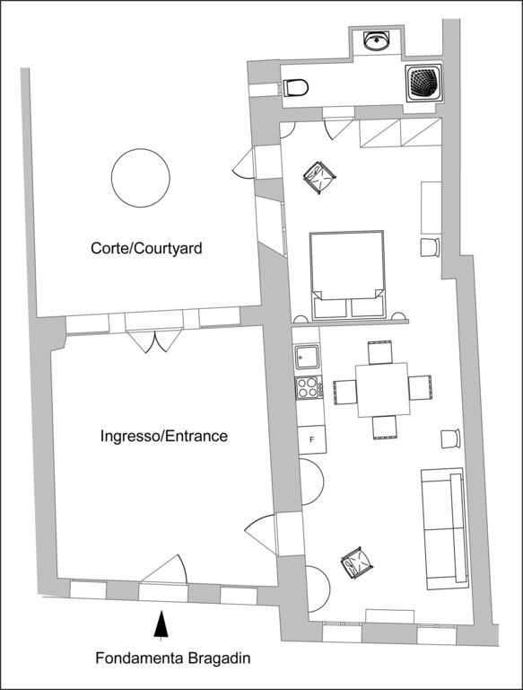 Appartamento Corte Bragadin Veneţia Exterior foto